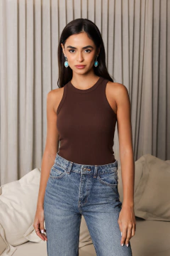 Regata Nadador, Marrom Café - comprar online