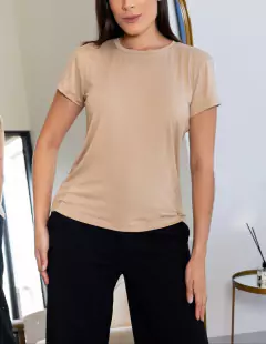 Camiseta Básica, Bege Palha - comprar online
