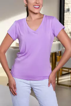 Camiseta básica, Lilás - comprar online