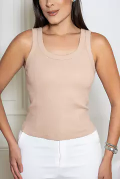 Regata Canelada Tradicional, Bege Areia - comprar online