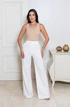 Regata Canelada Tradicional, Bege Areia - Lucinha Correia