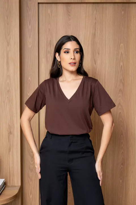 Camiseta “Podrinha”, Marrom Café