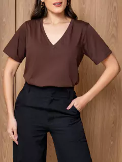 Camiseta “Podrinha”, Marrom Café - comprar online