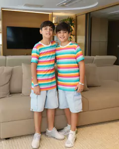 Camiseta Listrada "Arco-Íris", Infantil - comprar online