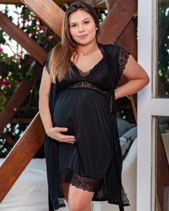 Kit Camisola Amamentar + Robe Sofia