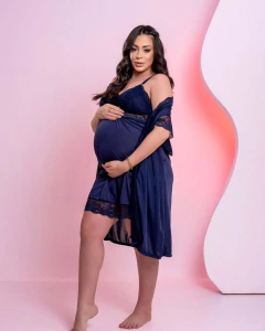 Kit Camisola Amamentar + Robe Sofia - comprar online