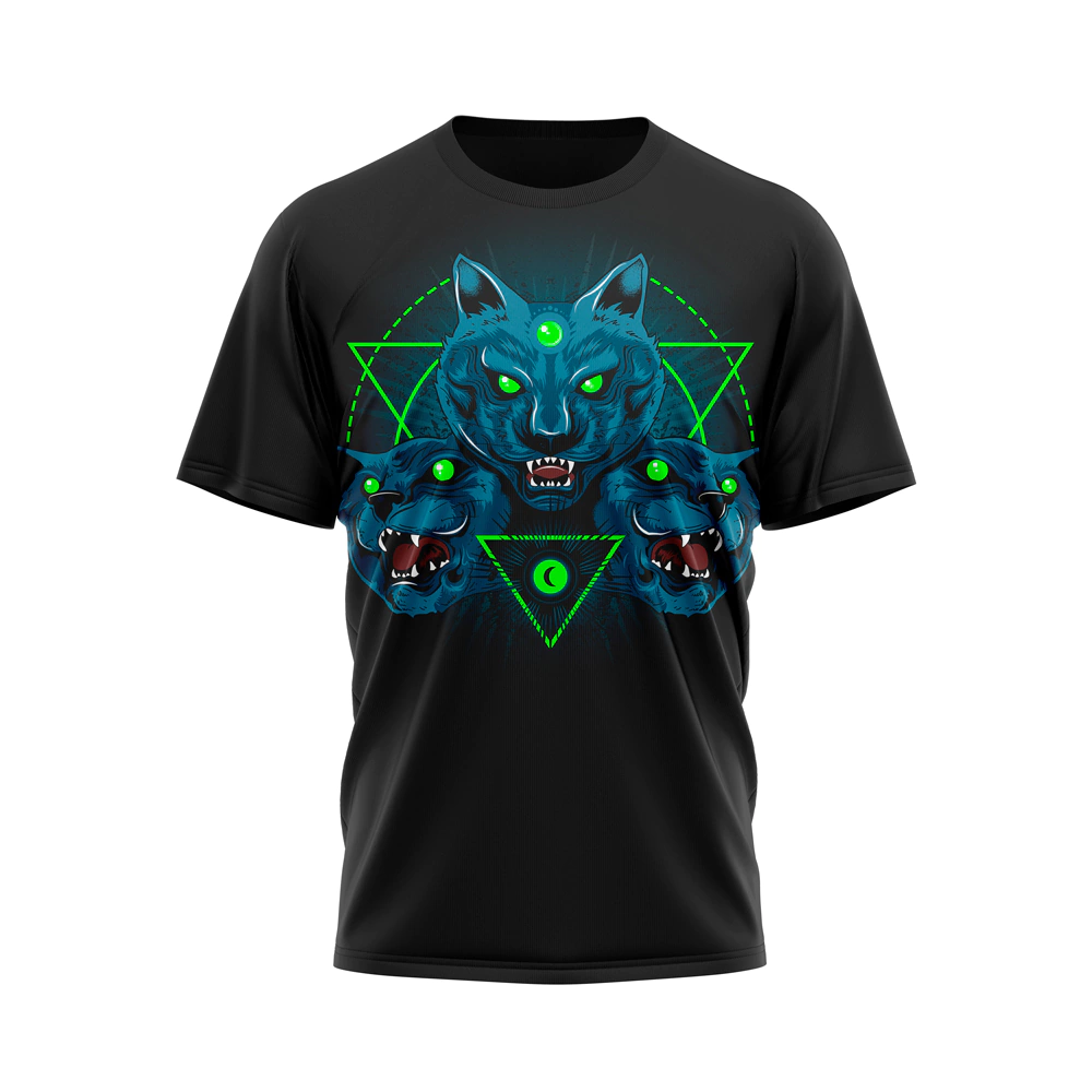 Camiseta Psicodélica Lobos Místicos