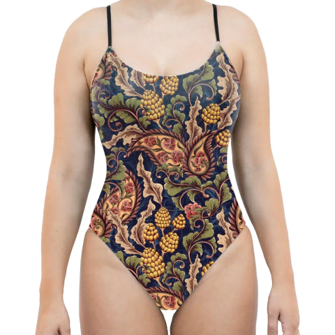 Body Maiô Alça Floral Clássico