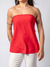 Blusa tomara que caia longa