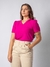 Blusa gola V em crepe com detalhe vazado - lisas