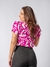 Blusa estampada princesa com botões na manga - loja online