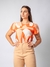 Blusa estampada princesa com botões na manga - loja online