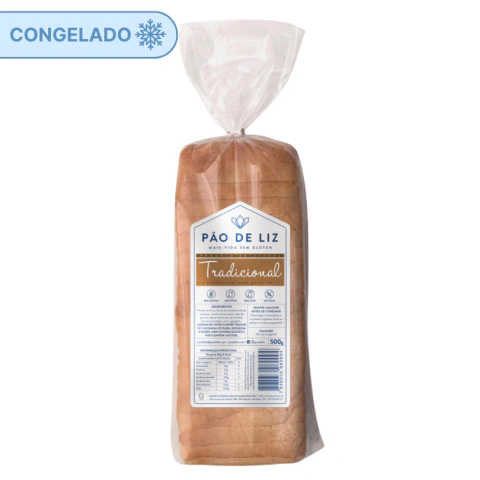 Pão Sem Glúten Tradicional (Congelado) - 500g | Pão de Liz