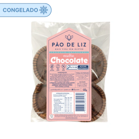 Muffin Sem Glúten de Coco Low Carb (4 un.) - 160g | Pão de Liz