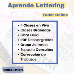Taller de Lettering Online CLASES en VIVO CONSULTAR FECHAS