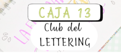 CAJA 13 CLUB LETTERING - CADA MES DEBES VOLVER AINGRESAR LOS DATOS DE ENVIO - comprar online