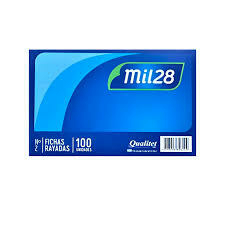 FICHA RAYADA N 2 MIL28 X 100 UNIDADES