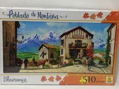 PUZZLE PANORAMICO POBLADO DE LA MONTA¥A 510 PIEZAS IMPLAS