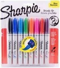 MARCADOR SHARPIE BRUSH TIP PUNTA PINCEL X 8 UNIDADES