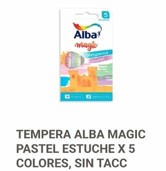 TEMPERA ALBA SIN TACC MAGIC PASTEL X 5 COLORES