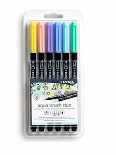 MARCADOR PUNTA PINCEL LYRA AQUA BRUSH DUO X6 PASTEL