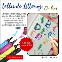 Taller Lettering 12 Clases GRABADO