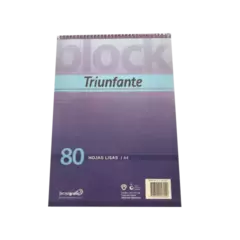 BLOCK TRIUNFANTE A4 LISO X80 HOJAS