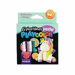 PLASTILINA PLAYCOLOR X 6 U. SURTIDA PASTEL