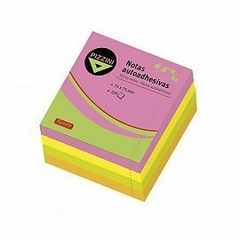 NOTAS ADHESIVAS PIZZINI 75 X 75 MM. TACO FLUO X 320 HJS. SURTIDO