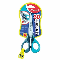 TIJERA ESCOLAR MAPED SENSOFT DE 13 CM. BLISTER (PARA ZURDOS)
