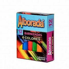 TIZA DE COLORES X12 ALBORADA