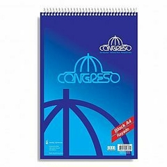 BLOCK CONGRESO A4 C/ESPIRAL X 80 HJS