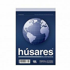 BLOCK HUSARES BUSINESS ESQUELA X 80 HJS. RAYADO