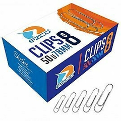 CLIP EZCO METALICO N§ 8 X 100 U. ( 78 MM )