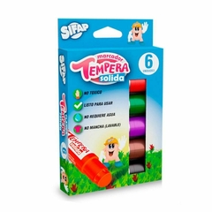 TEMPERA SOLIDA SIFAP X 6 COLORES