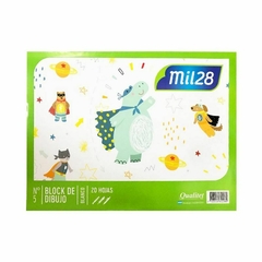 BLOCK P/DIBUJO 1028 BLANCO NRO 5 X 20 HS