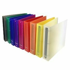CARPETA TRAMA ESCOLAR 3 X 40 MM. PP TONALIZADA V/COLORES