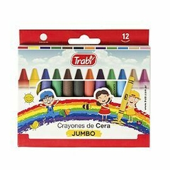 LAPICES DE CERA TRABI JUMBO X 12 COLORES