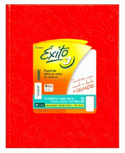CUADERNO EXITO E3 T/D FORRO ARAÑA 48 HS CUADRICULADO