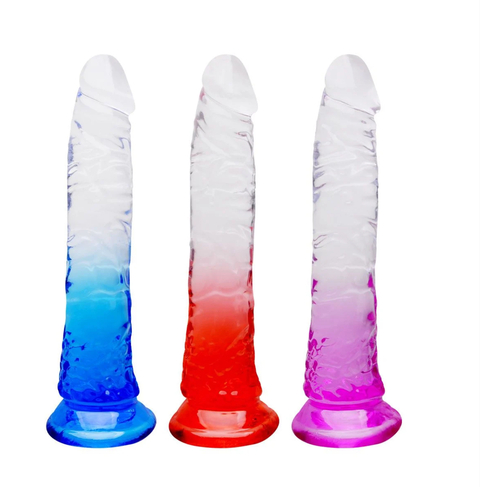 Prótese Dildo Transparente com Ventosa 20x3.4cm - comprar online