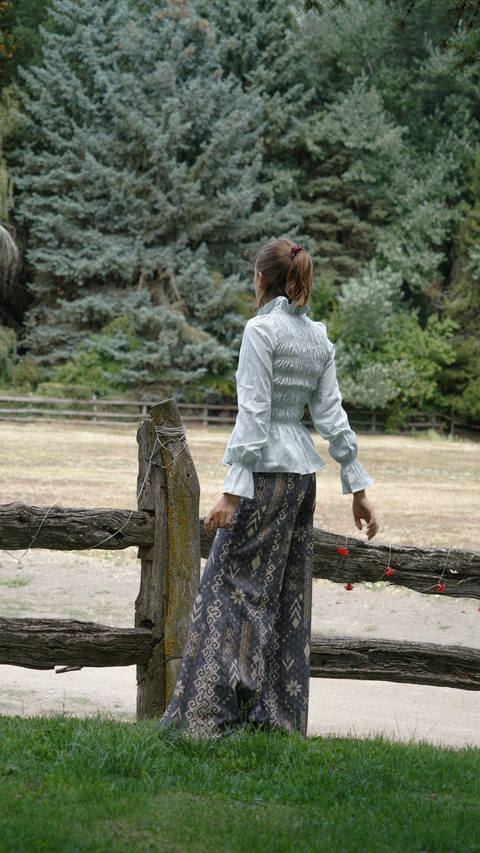 Pantalón Eneldo etnico grafito - comprar online