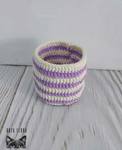 Canasto crudo y lila de tul (1164) - tienda online