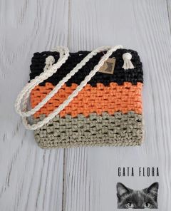 Cartera arena, naranja y negro de friselina (2088) - comprar online