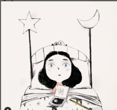 Una niña con un lápiz - comprar online