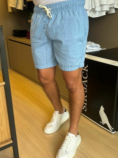 Short em Linho Azul - comprar online