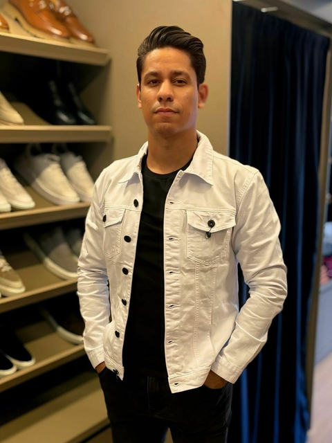 Jaqueta Trucker Masculina Branca - comprar online