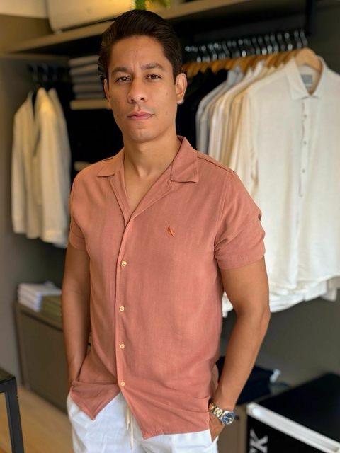 Camisa Gola Cubana Rosé - comprar online