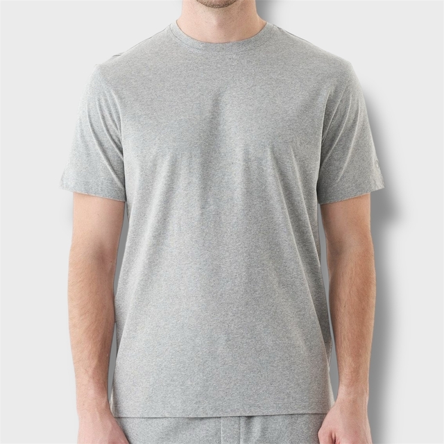 Remera Gris Melange Algodón Peinado thumbnail 2