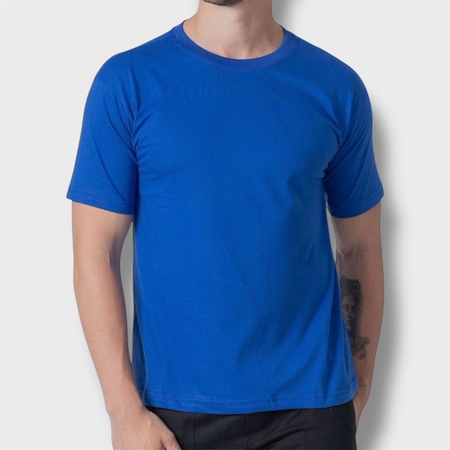 Remera Azul Francia Algodón Peinado thumbnail 2