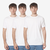 PACK X3 REMERAS BLANCAS ALGODÓN PEINADO